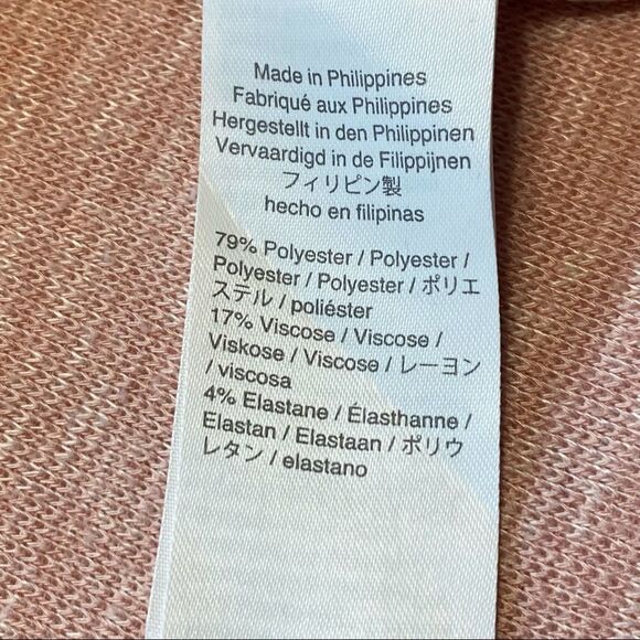 J Crew Vintage Fleece Heathered Pink Turtleneck Long Sleeve Size Large - Picture 4 of 9